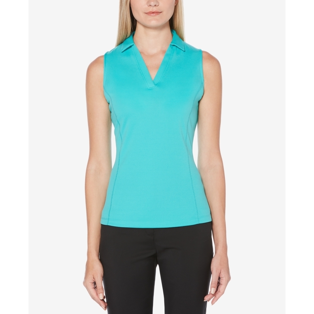 PGA TOUR Womens Sleeveless Mesh Golf Polo Size X-Large